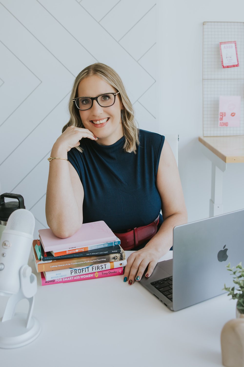 Maren Londahl-Smidt at her desk, ready for a call